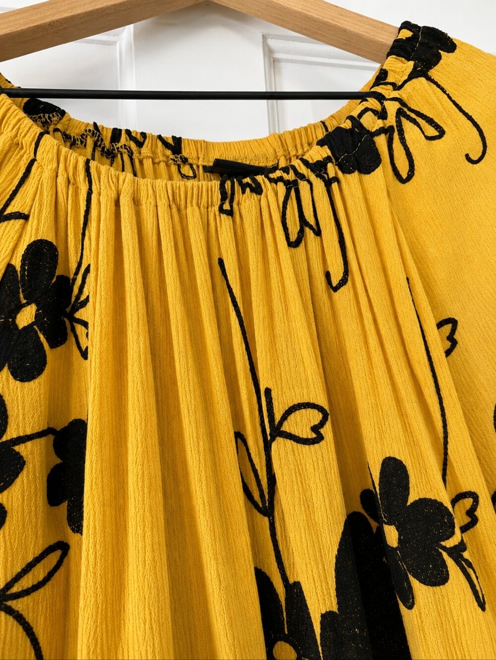 LIV Sunflower Yellow Tunic With Embroidered Flowers - Picture 3 of 5